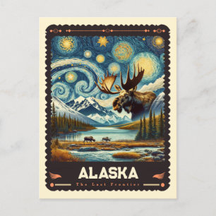 Alaska   Vincent Van Gogh Inspired Postcard
