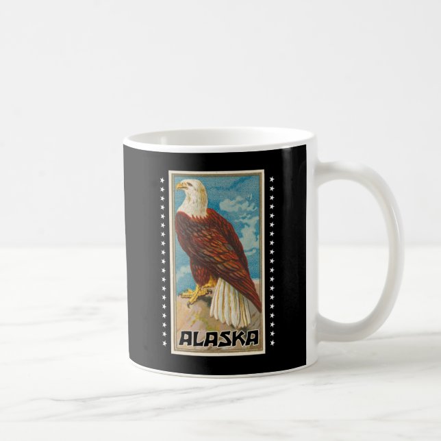 Alaska - Vintage Bald Eagle Coffee Mug (Right)