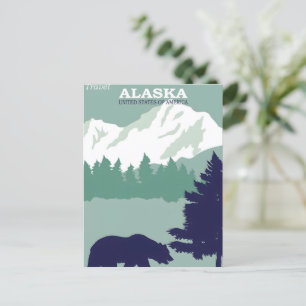 Alaska vintage poster postcard