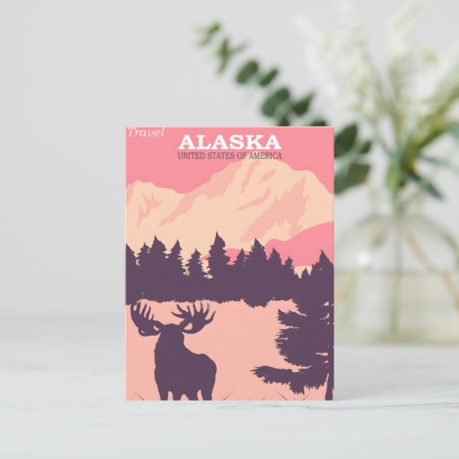 Alaska vintage poster postcard (Standing Front)