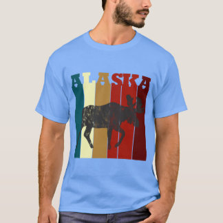 Alaska Vintage Retro Distressed Moose T-Shirt