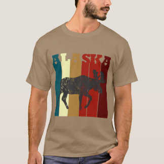 Alaska Vintage Retro Distressed Moose T-Shirt