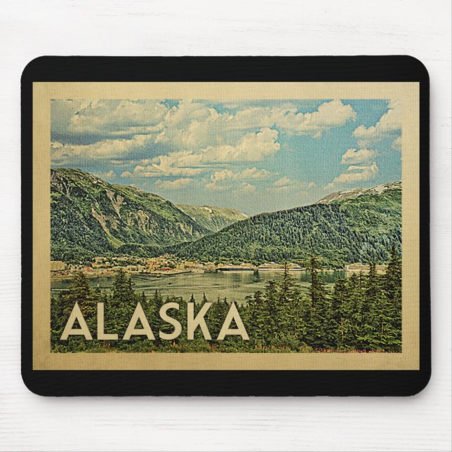 Alaska Vintage Travel Mouse Mat (Front)