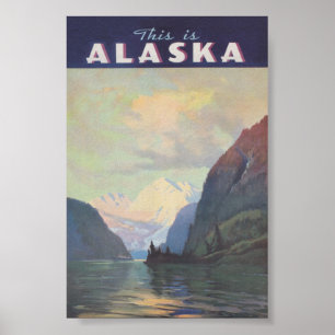 Alaska Vintage Travel Poster