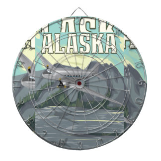 Alaska Vintage Travel Poster Dartboard