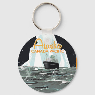 Alaska Vintage Travel poster Key Ring