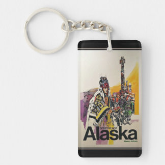 Alaska / Vintage Travel Poster Key Ring
