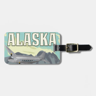 Alaska Vintage Travel Poster Luggage Tag