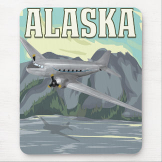 Alaska Vintage Travel Poster Mouse Mat