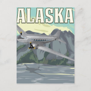 Alaska Vintage Travel Poster Postcard