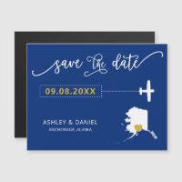 Alaska Wedding Save the Date Card, Map