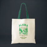 Alaska Wedding Welcome Gift Bridesmaids, Guests Tote Bag<br><div class="desc">Give your guests a memorable and thoughtful welcome with this beautifully designed Alaska-themed wedding welcome bag. Featuring a stylish image of the state of Alaska, this bag is perfect for holding local treats, itinerary cards, or cosy gifts for your guests. Whether you're saying "I do" under the northern lights, near...</div>