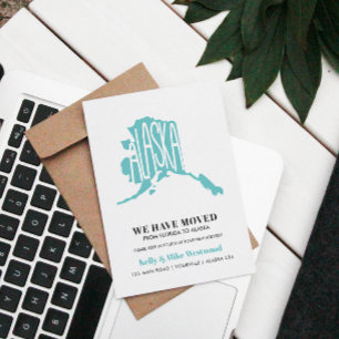 ALASKA We've moved New address New Home  Postcard