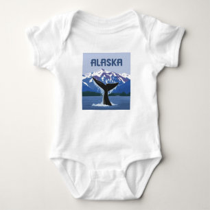 Alaska   Whale Tale Baby Bodysuit