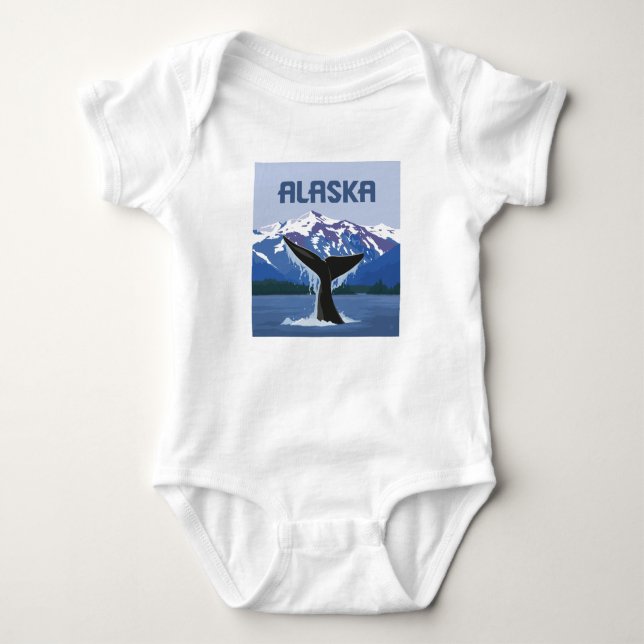 Alaska | Whale Tale Baby Bodysuit (Front)