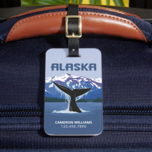 Alaska   Whale Tale Luggage Tag