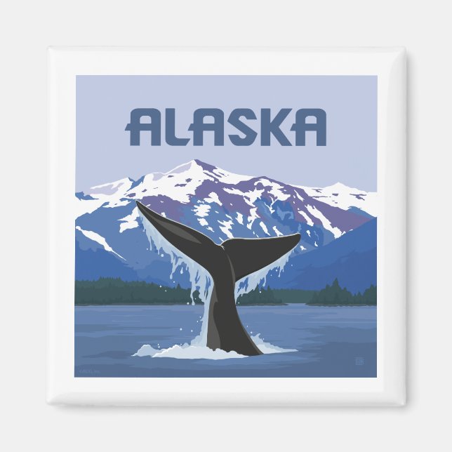 Alaska | Whale Tale Magnet (Front)