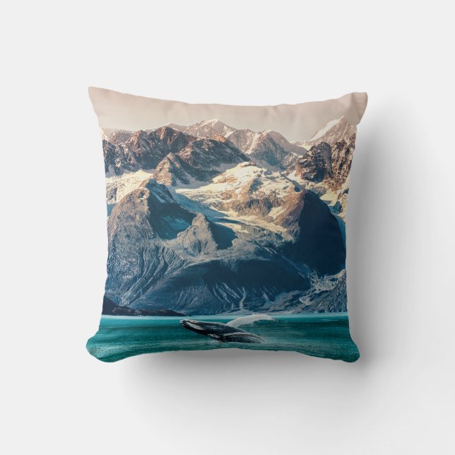 Alaska whale watching: boat excursion. cushion (Front)
