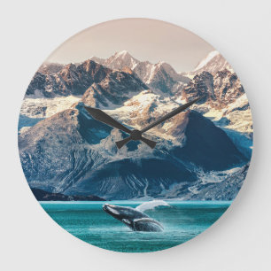 Alaska whale watching: boat excursion. large clock