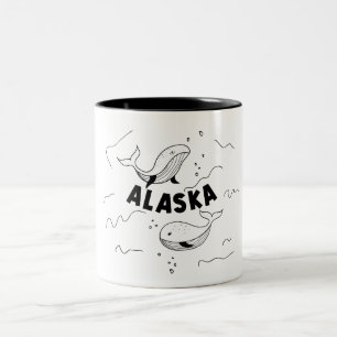 Alaska Whales Two-Tone Coffee Mug