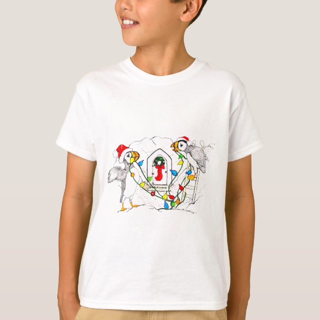 Alaska Whimsical Christmas Wildlife T-Shirt (Front)