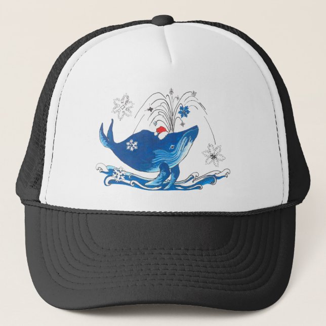 Alaska Whimsical Christmas Wildlife Trucker Hat (Front)