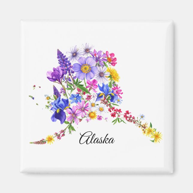 Alaska Wildflowers Magnet (Front)