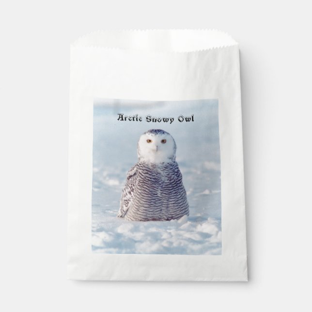 Alaska Wildlife Arctic Snowy Owl Favour Bags (Front)