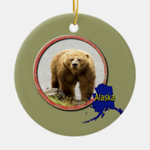 Alaska Wildlife Ceramic Tree Decoration