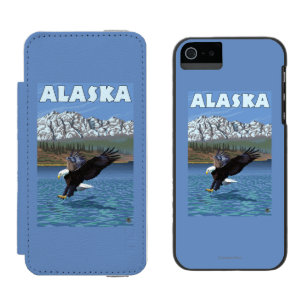 AlaskaBald Eagle Vintage Travel Poster Incipio Watson™ iPhone 5 Wallet Case
