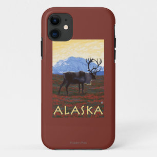 AlaskaCaribou Vintage Travel Poster iPhone 11 Case