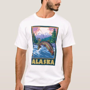 AlaskaFly Fishing Scene T-Shirt