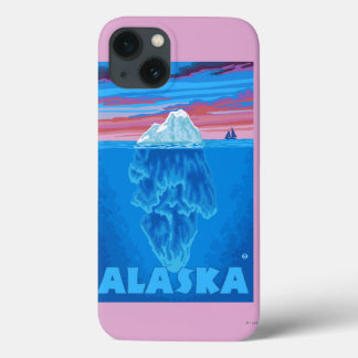 AlaskaIceberg Vintage Travel Poster iPhone 13 Case