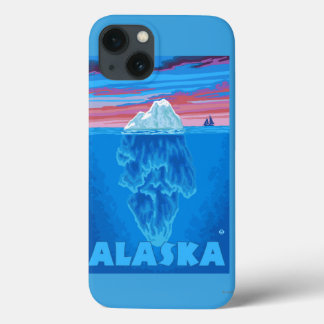 AlaskaIceberg Vintage Travel Poster iPhone 13 Case