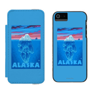 AlaskaIceberg Vintage Travel Poster Incipio Watson™ iPhone 5 Wallet Case