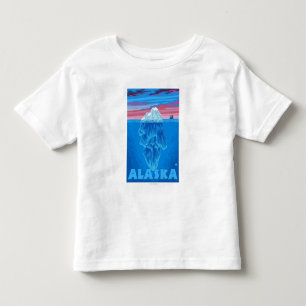 AlaskaIceberg Vintage Travel Poster Toddler T-Shirt