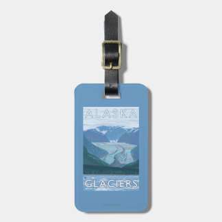 AlaskaLarge Glacier Scene Vintage Travel Luggage Tag