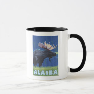 AlaskaMoonlight Moose Mug