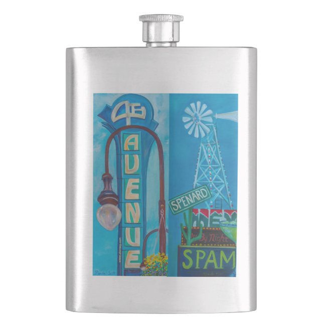 Alaskan 4th Ave. & Spenard Flask (Front)