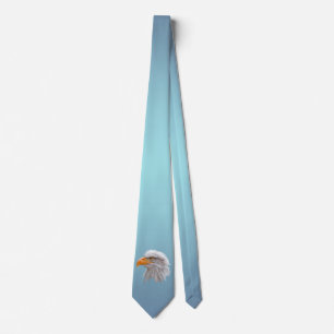 Alaskan Bald Eagle Tie Double Sided (Sky Blue Mix)