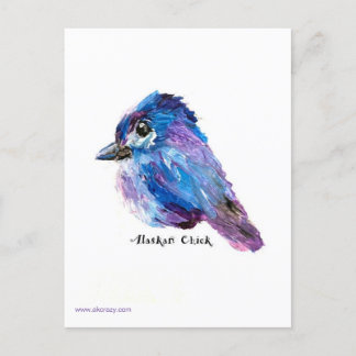 Alaskan Chick Postcard