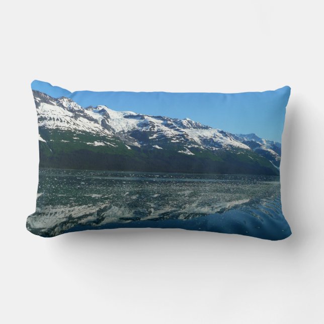 Alaskan Coastline Beautiful Nature Photography Lumbar Cushion (Front)