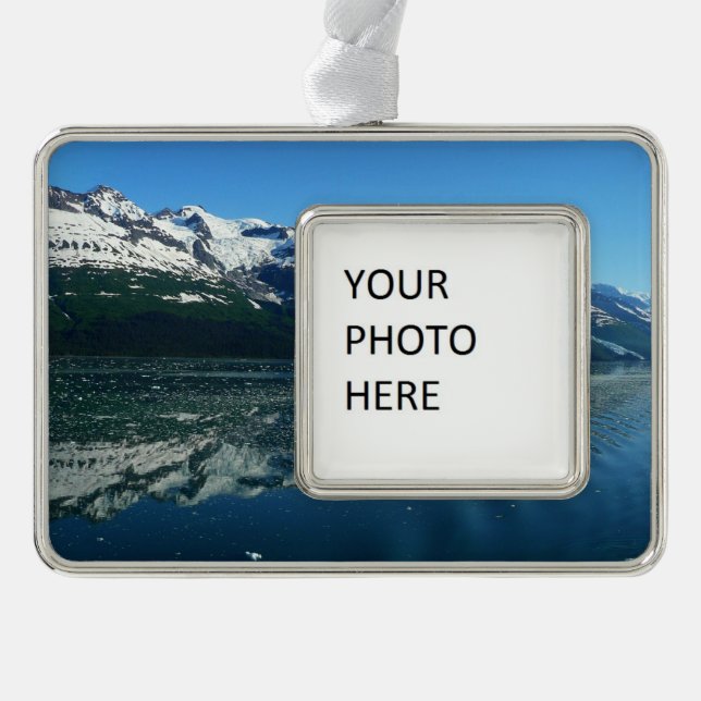 Alaskan Coastline Beautiful Nature Photography Silver Plated Framed Ornament (Front)