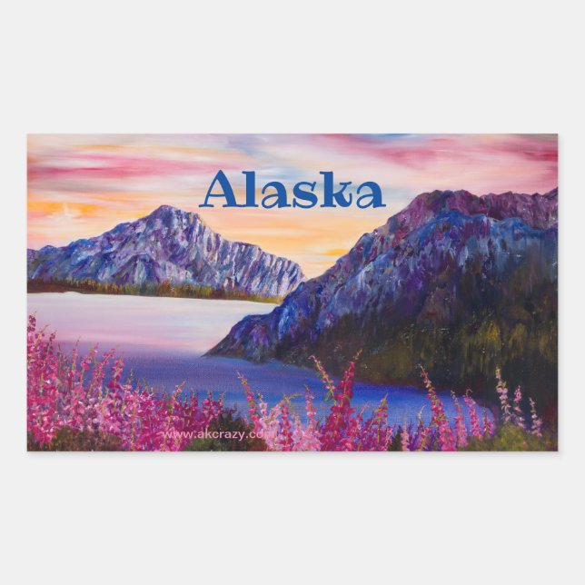 Alaskan Cotton Candy _ALASKA square Sticker (Front)