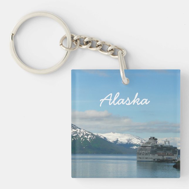 Alaskan Cruise Vacation Travel Photography Key Ring (Front)