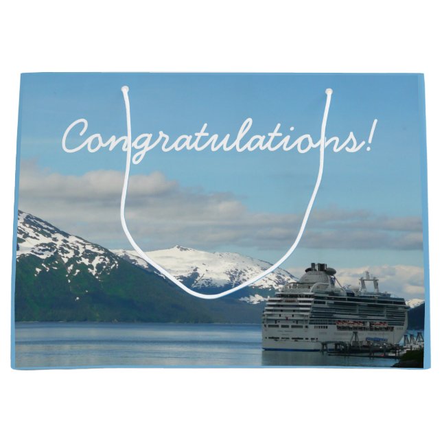 Alaskan Cruise Vacation Travel Photography Large Gift Bag (Front)