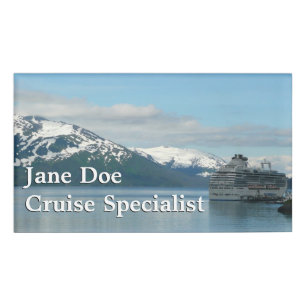 Alaskan Cruise Vacation Travel Photography Name Tag