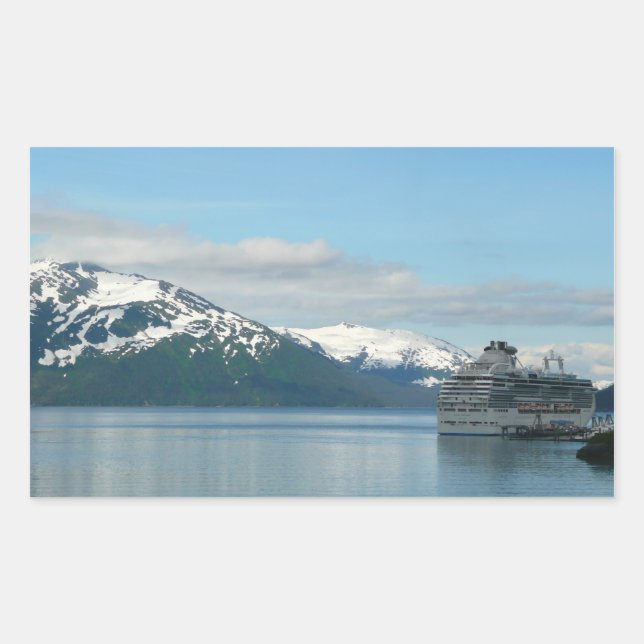 Alaskan Cruise Vacation Travel Photography Rectangular Sticker (Front)