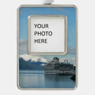 Alaskan Cruise Vacation Travel Photography Silver Plated Framed Ornament