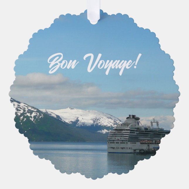 Alaskan Cruise Vacation Travel Photography Tree Decoration Card (Front)